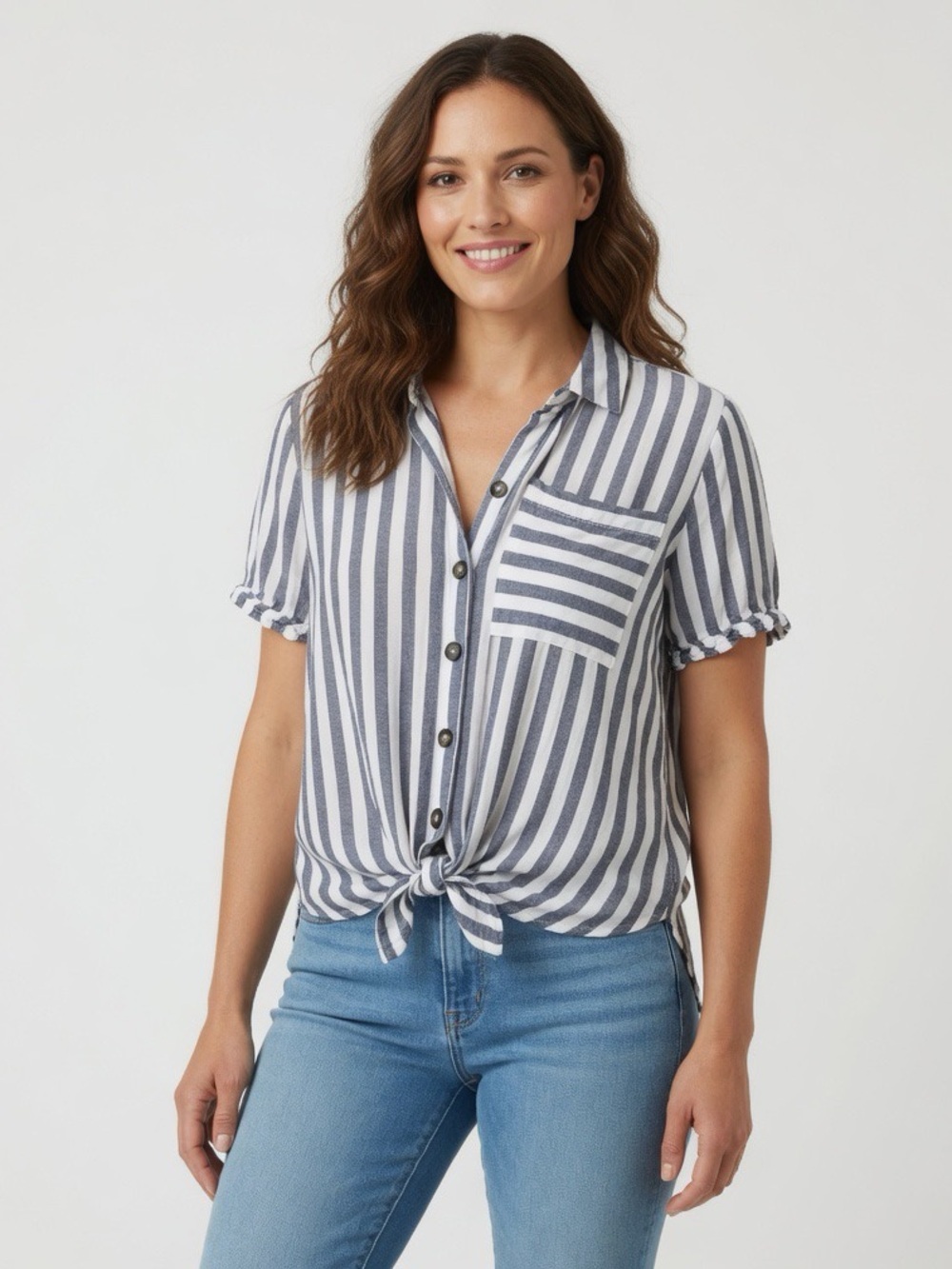 Socialite Short Sleeve Knot Top